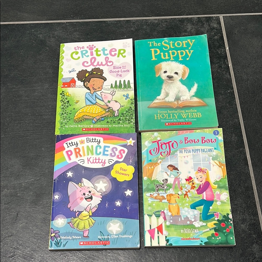 Set of 4 kids books - pet and animal themed - paperback